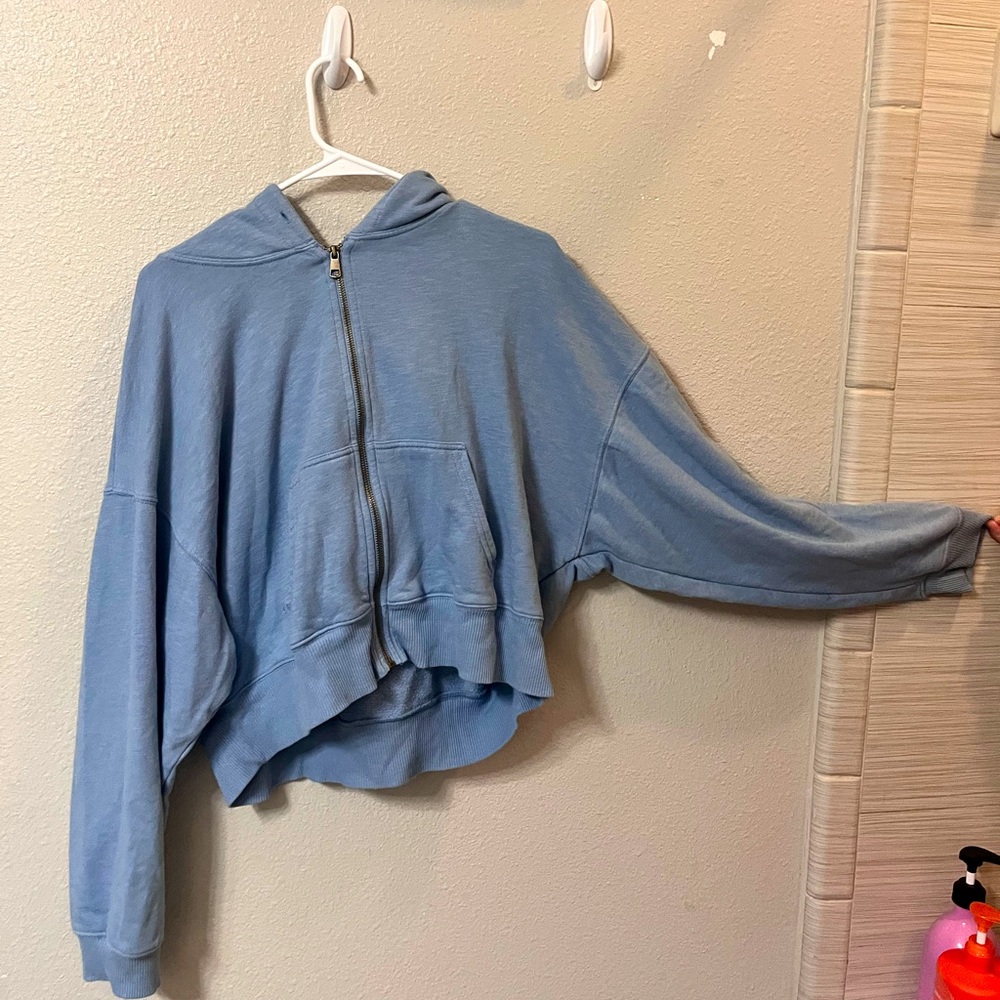 Blue Zip-Up Hoodie